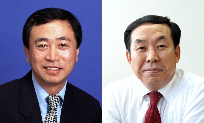26일 코오롱그룹이 발표한 2018년 임원 이사에서 그룹 신임 부회장으로 승진한 안병덕 대표이사 사장(왼쪽)과 코오롱인더스트리 대표이사 사장으로 승진한 장희구 코오롱플라스틱 대표이사 부사장. 코오롱그룹 제공