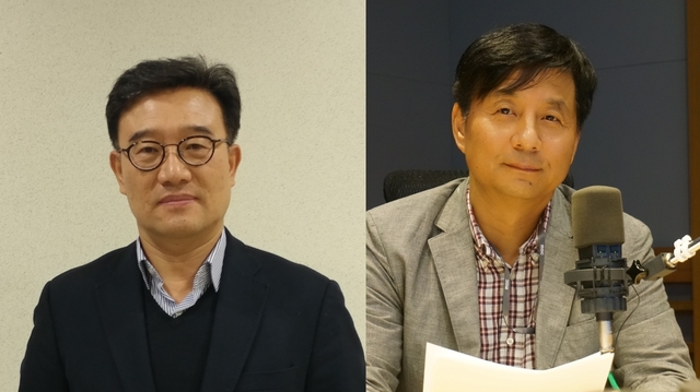송일준 피디(왼쪽)와 임흥식 전 논설위원.