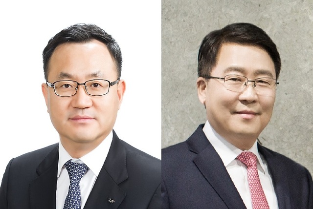 명노현 엘에스전선 대표이사 사장과 김연수 엘에스엠트론 대표이사 사장. 엘에스그룹 제공