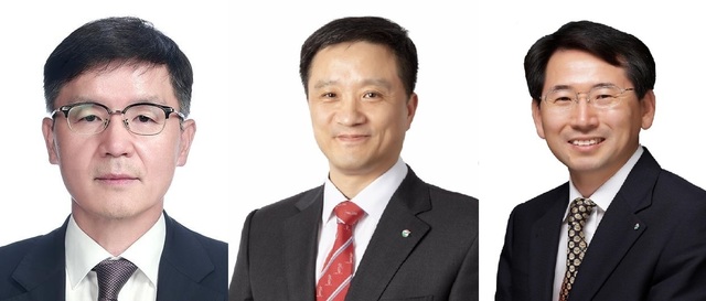 왼쪽부터 정찬수 ㈜부사장, 김형국 지에스칼텍스 부사장, 엄태진 지에스칼텍스 부사장. 이들은 지에스그룹이 28일 발표한 2018년도 임원이사에서 사장으로 승진했다. 지에스그룹 제공