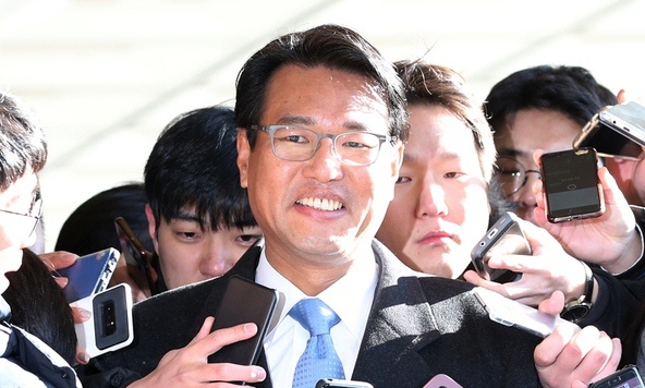 ‘MB정부 실세’ 김태효 검찰 출석 “성실히 소명하겠다“