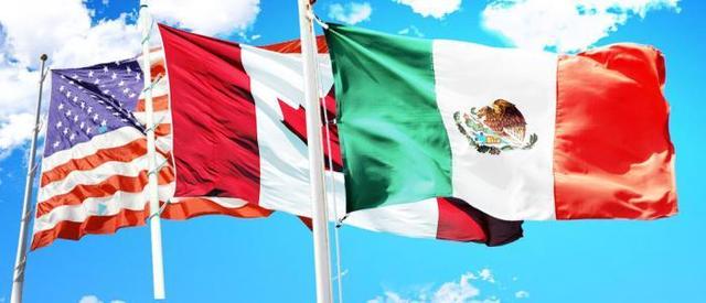 북미자유무역협정(NAFTA) 체결국들 국기. 출처:미국 무역대표부 누리집