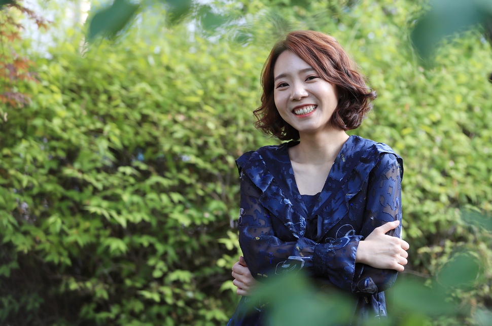 한겨레문학상(당선작 '다른사람') 당선자 강화길 작가. 신소영 기자 viator@hani.co.kr