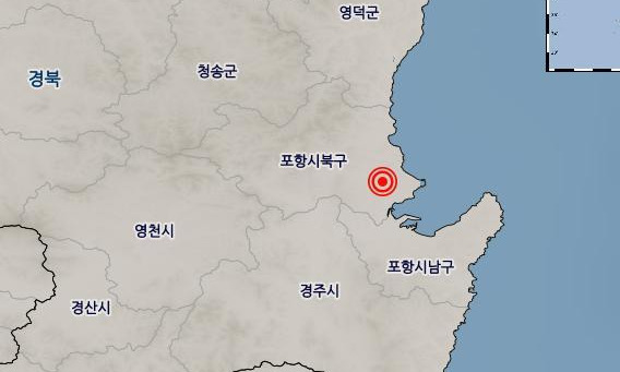 포항서 ‘규모 3.5’ 지진 13분 뒤 ‘규모 2.1’ 잇따라 발생
