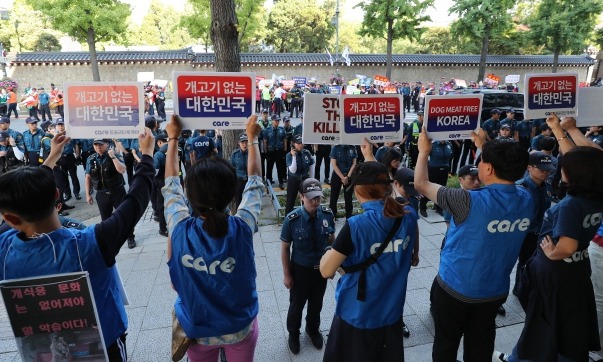 ‘개식용 합법화’ 맞불집회 연 동물단체 대표 기소 의견 송치 