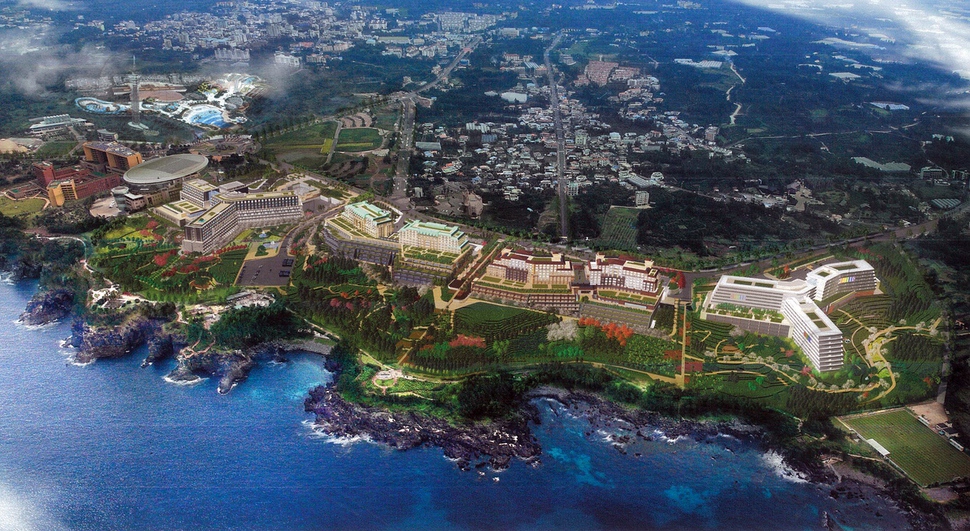부영주택이 제주 중문관광단지에 건설 예정인 부영호텔2·3·4·5 조감도. 연합뉴스 제공