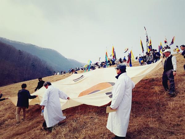 ‘머내 만세운동’ 재현 행사 장면.