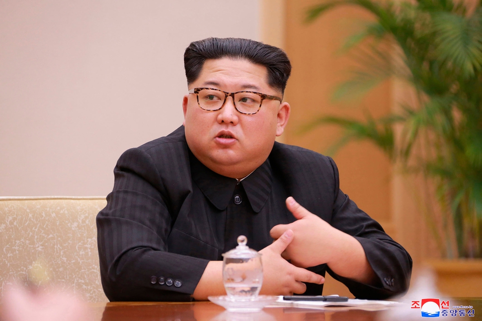 김정은 북한 국무위원장. 조선중앙통신/AP