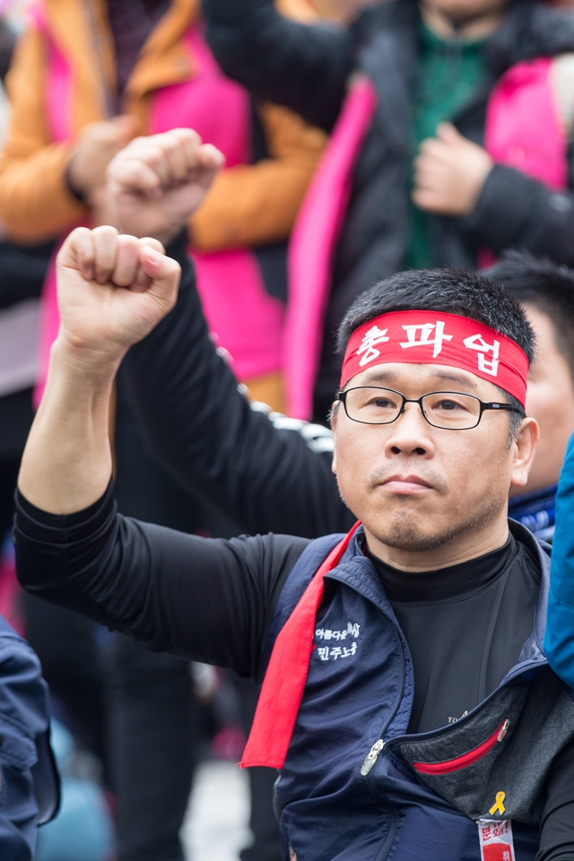 오는 21일 가석방을 앞두고 있는 한상균 전 민주노총 위원장. 박승화 기자