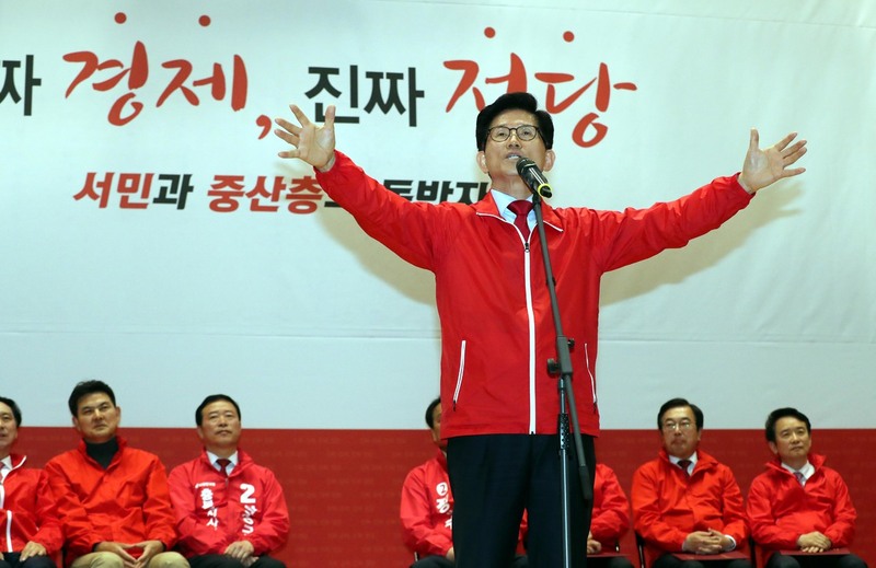 김문수 자유한국당 서울시장 후보.     <한겨레> 자료사진.