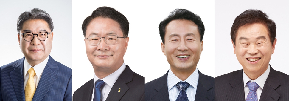 경기도 교육감 후보들이 진보·보수 구분 없이 고교 무상교육 도입을 공약하면서 ‘고교 무상교육시대’를 예고 하고 있다. 왼쪽부터 이재정, 송주명, 임해규, 배종수 후보.
