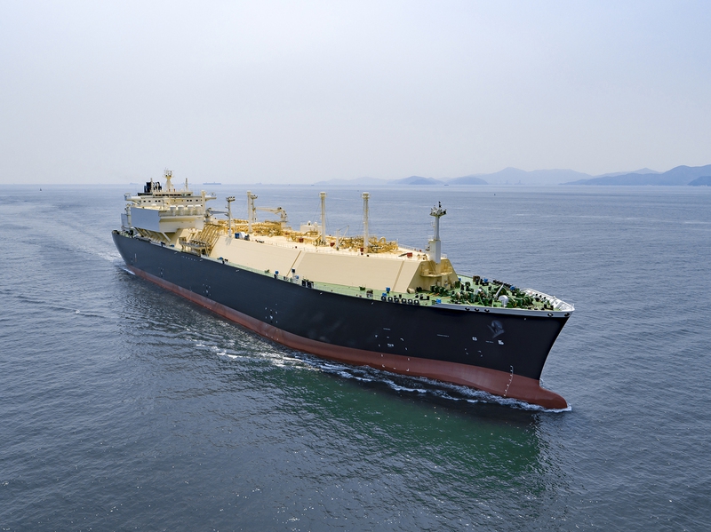 대우조선해양이 건조 인도한 완전재액화시스템 적용 액화천연가스(LNG) 운반선. 대우조선해양 제공