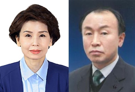 부산시의회 의장으로 거론되는 민주당 소속 이성숙 시의원(왼쪽)과 이산하 시의원.