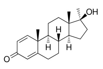 디아나볼의 화학 구조. 디아나볼은 상품명이며, 그 성분명은 메탄디에논(methandienone)이다. 위키미디어 코먼스 제공