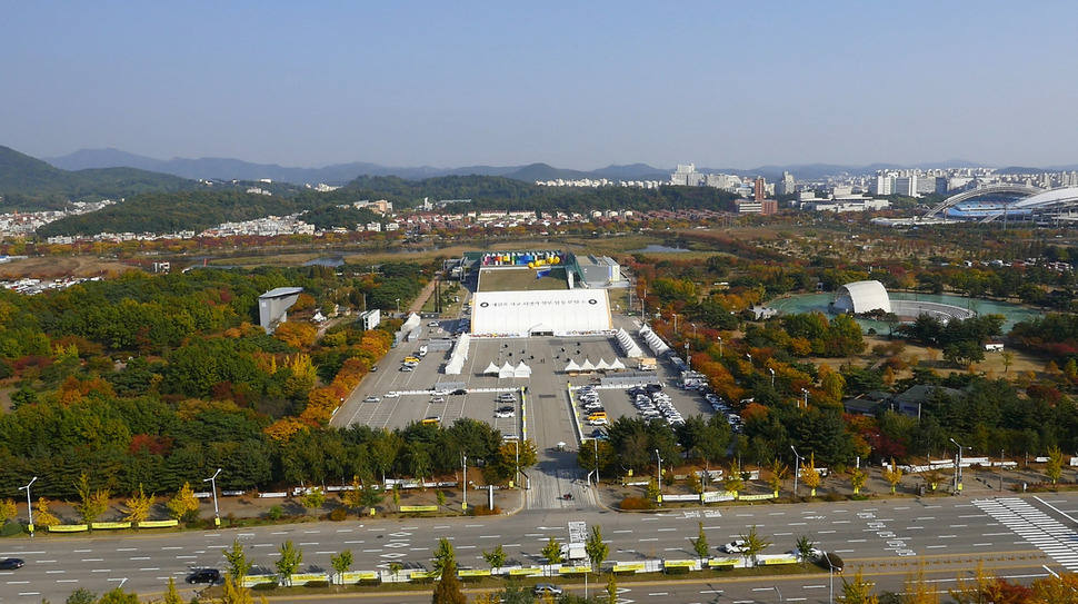 지난 2월 제종길 전 안산시장이 세월호 추모공원 조성 예정지로 발표할 당시 경기 안산이 화랑유원지 모습. 안산시 제공