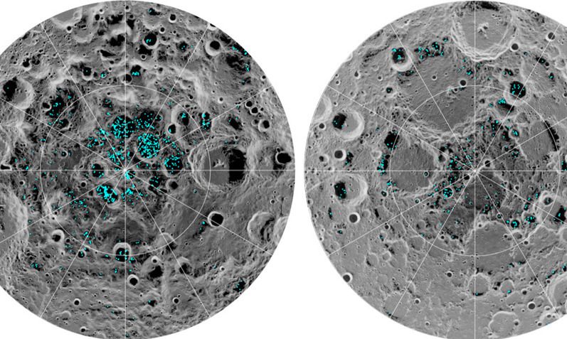 달 표면에 얼음 존재 확인