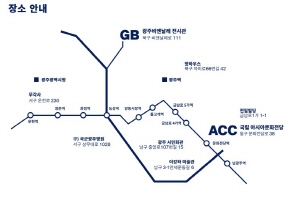광주비엔날레 주전시관과 기획전시회 전시관 장소.