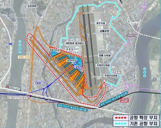 김해신공항 계획 평면도.