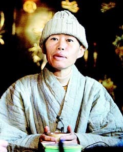 2004~2005년 천성산 터널 반대 단식을 하던 지율 스님. 한겨레 자료 사진