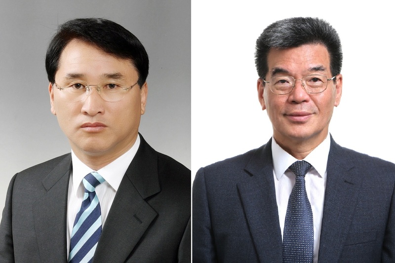 현대중공업 새 대표이사로 내정된 한영석 현대미포조선 사장(왼쪽)과 가삼현 그룹선박해양영업본부 사장. 현대중공업 제공