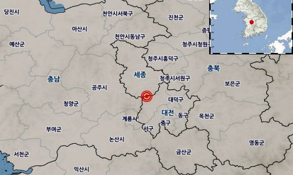 대전 유성구 규모 2.1 지진…“신고된 피해 없어”