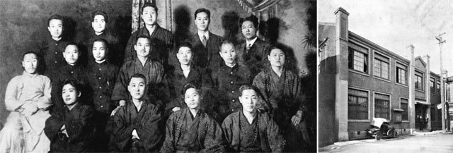 1919년 일본에서 2⋅8 독립 선언문을 발표한 도쿄 유학생들. 국사편찬위원회 전자사료관