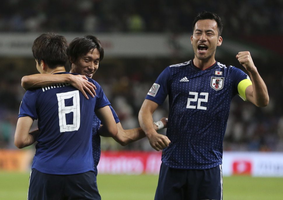 일본은 이란을 3-0으로 꺾고 2019 AFC 아시안컵 결승에 선착했다. AP 연합뉴스