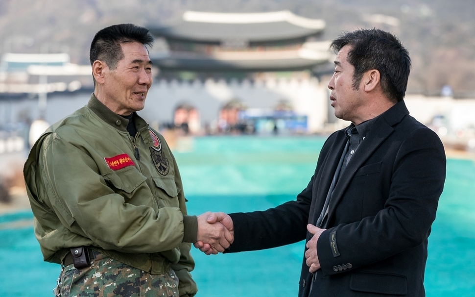 고엽제전우회 적폐청산위원회 배상환 위원장과 HID비대위 박금구 대표.     박승화 기자