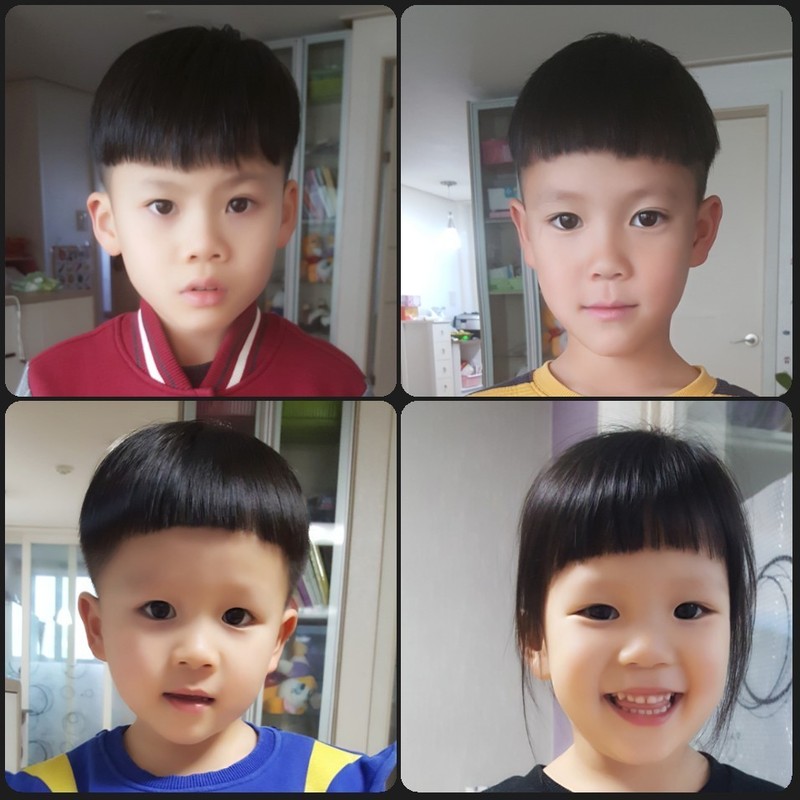 광주광역시에 사는 고성진·진윤순씨 부부의 쌍둥이 자녀들. 왼쪽 위부터 시계방향으로 첫째 원희, 둘째 수희, 셋째 승희, 넷째 창희. 고성진씨 제공