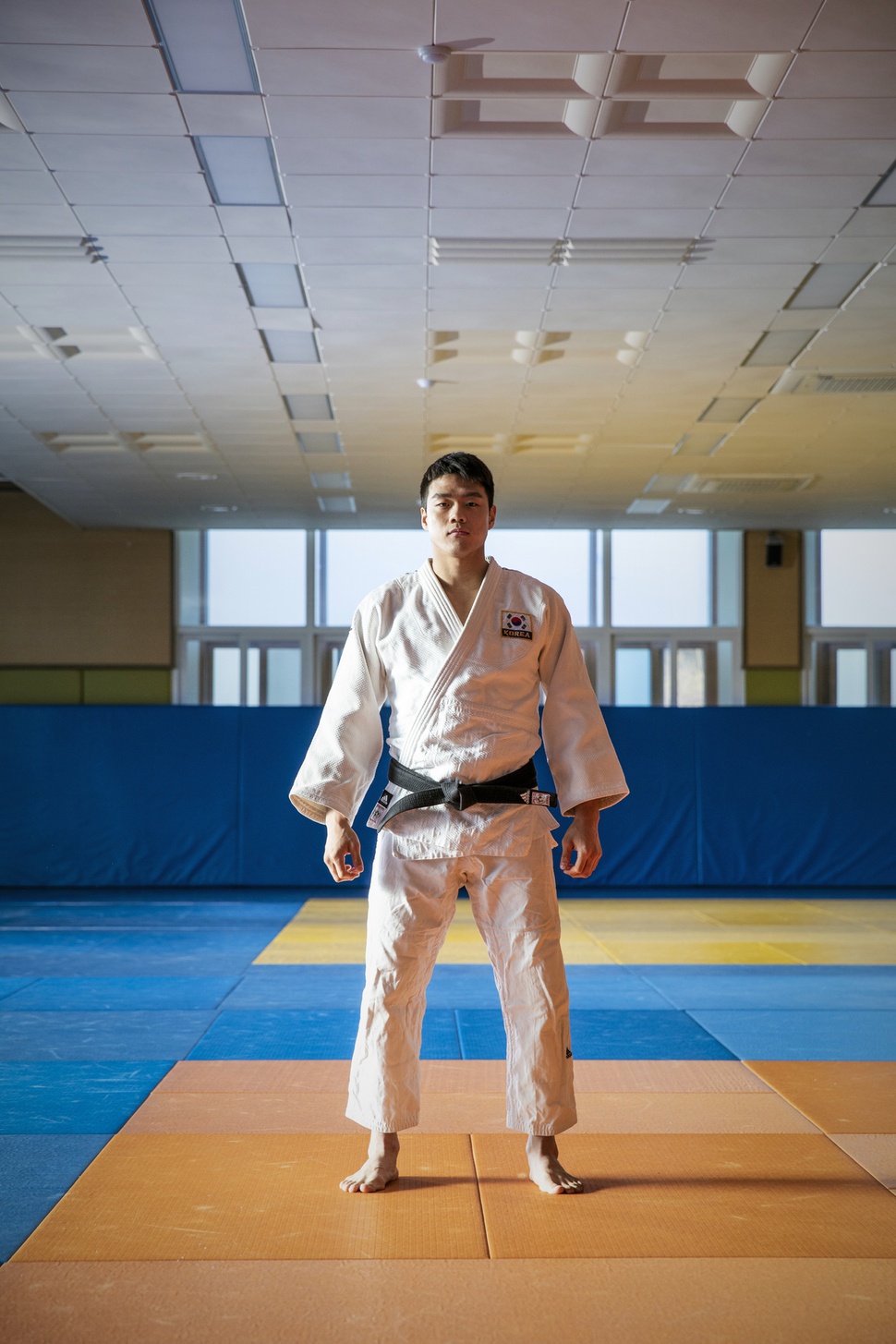 한국체육대학교 유도장에 선 곽동한 선수. 사진 윤동길(스튜디오 어댑터 실장)