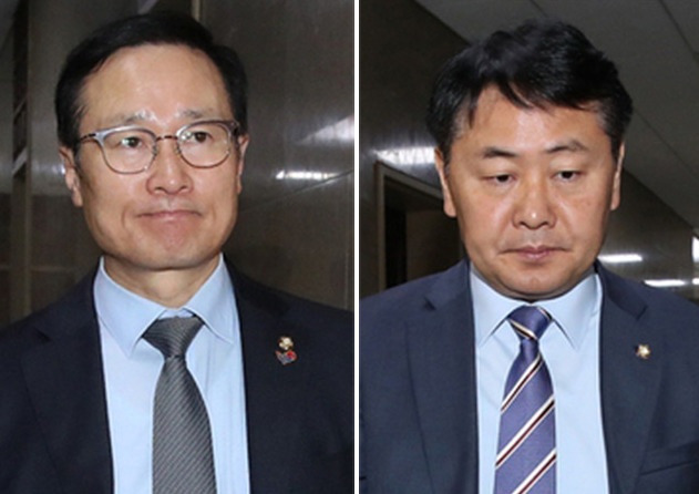 홍영표 더불어민주당(왼쪽) 김관영 바른미래당 원내대표