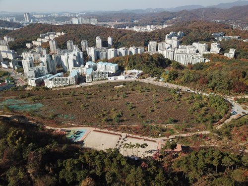 서울 은평구 기자촌 근린공원 국립한국문학관 부지. 문화체육관광부 제공