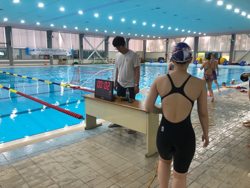 26일 한국체대에서 열린 2019 광주세계수영대회 여자수구대표팀 선발전 모습.