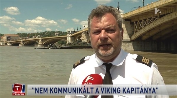 허블레아니가 침몰할 당시 인근에서 다른 선박을 운항하고 있던 졸탄 톨너이 선장은 2일(현지시각) 헝가리 방송 <티브이2>(TV2)와 한 인터뷰에서 “당시 여러 주파수의 무전 교신을 계속 듣고 있었지만, 사고 직전까지 바이킹 시긴 선장이 무전 교신을 이용하는 걸 듣지 못했다”고 밝혔다. TV2 화면 갈무리