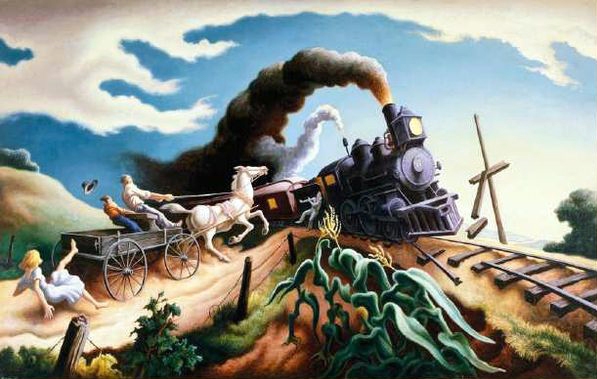 옛 것의 난파(The Wreck of the Ole 97)(1943), 토마스 벤튼(Thomas Hart Benton, 1889~1975)