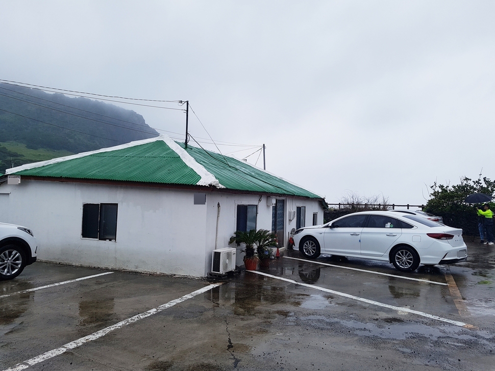 위안소 목격자 오시종씨가 밝힌 성산리 위안소 터. 허호준 기자