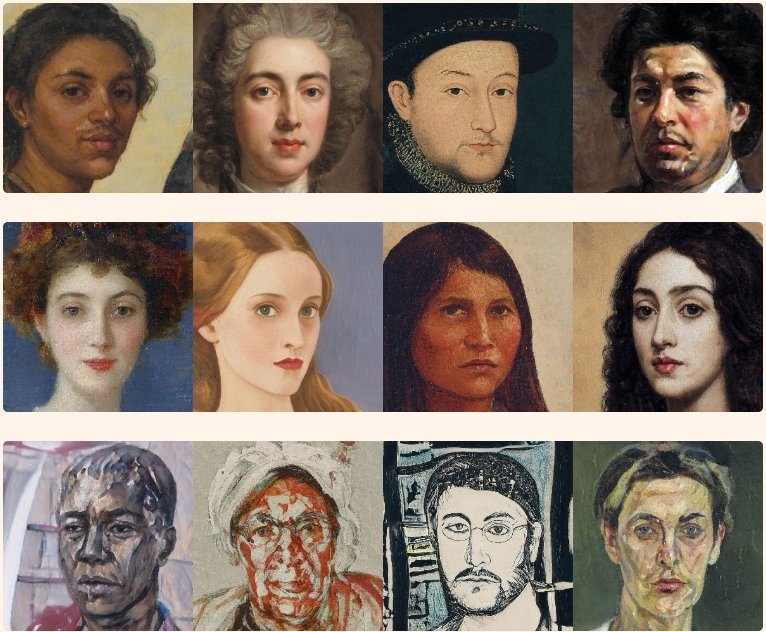 ‘간’ 방식의 인공지능 알고리즘이 얼굴 사진을 바탕으로 만들어낸 르네상스풍 초상화들. aiportraits.com