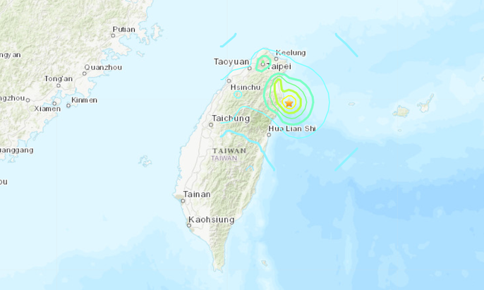 대만 북동부 해상 규모 6.0 지진…정전·열차 운행 중단