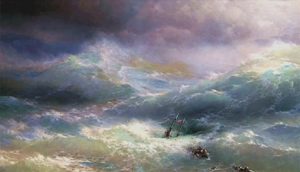 이반 아이바좁스키(Ivan Aivazovsky, 1817~1900)의 ‘파도가 크게 이는 바다’(The Billowing Sea)