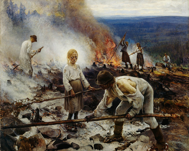 ‘덤불 태우기’(Burning the Brushwood, 1893), 예로 야르네펠트(Eero J&#228;rnefelt, 1863~1937)