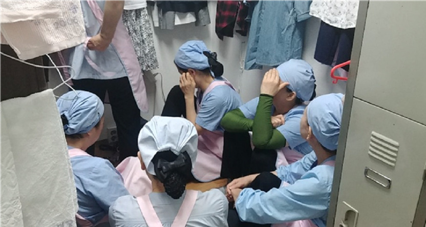 서울대 생협 소속 식당 노동자들의 휴게실. 노조 제공