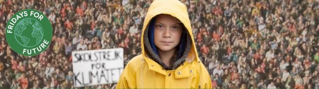 스웨덴의 청소년 환경 운동가 그레타 툰베리. 16살 소녀 툰베리는 지난해 8월 온실가스 배출 감축을 촉구하는 1인 시위를 시작하며 전세계 학생 140만명의 동맹 파업을 이끌어낸 데 이어, 유엔 기후행동 정상회의를 앞두고 전세계적 차원의 ‘기후 파업’을 이끌고 있다. 미래를 위한 금요일 누리집 갈무리