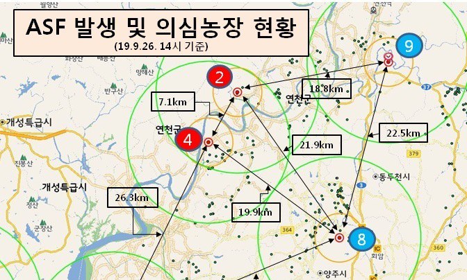 돼지열병 발생 7건, 의심 4건…이동중지 연장·경기북부 차량통제