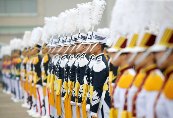 1일 대구 공군기지에서 국군의날 71주년 기념식이 열리고 있다. 연합뉴스