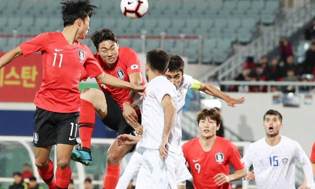 김학범호, 우즈베크 2차 평가전 역전패