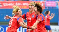 [포토] 여자축구, 러시아 2-0 완파