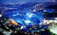 [포토] 광주 U대회 D-8…불 밝힌 주경기장 