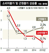 지난해 물가 0.7% 상승 ‘역대 최저’