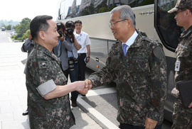 [포토] 김종인 합참 방문