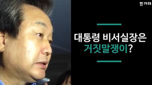 [영상] 김무성 의원님, 대통령 비서실장이 거짓말쟁이에요?